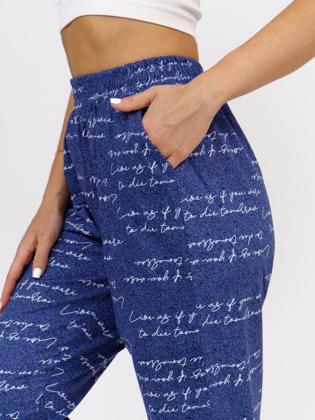 Брюки Силуэт джинс/буквы