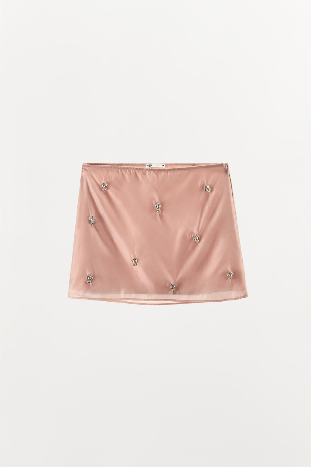 SHORT SKIRT WITH RHINESTONES - Zara фото 2