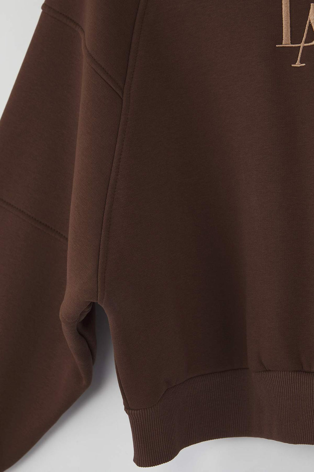 Kahverengi Bisiklet Yaka Regular Fit Nak?sl? Kal?n Ici Polarl? Orme Sweatshirt TWOAW24SW00199