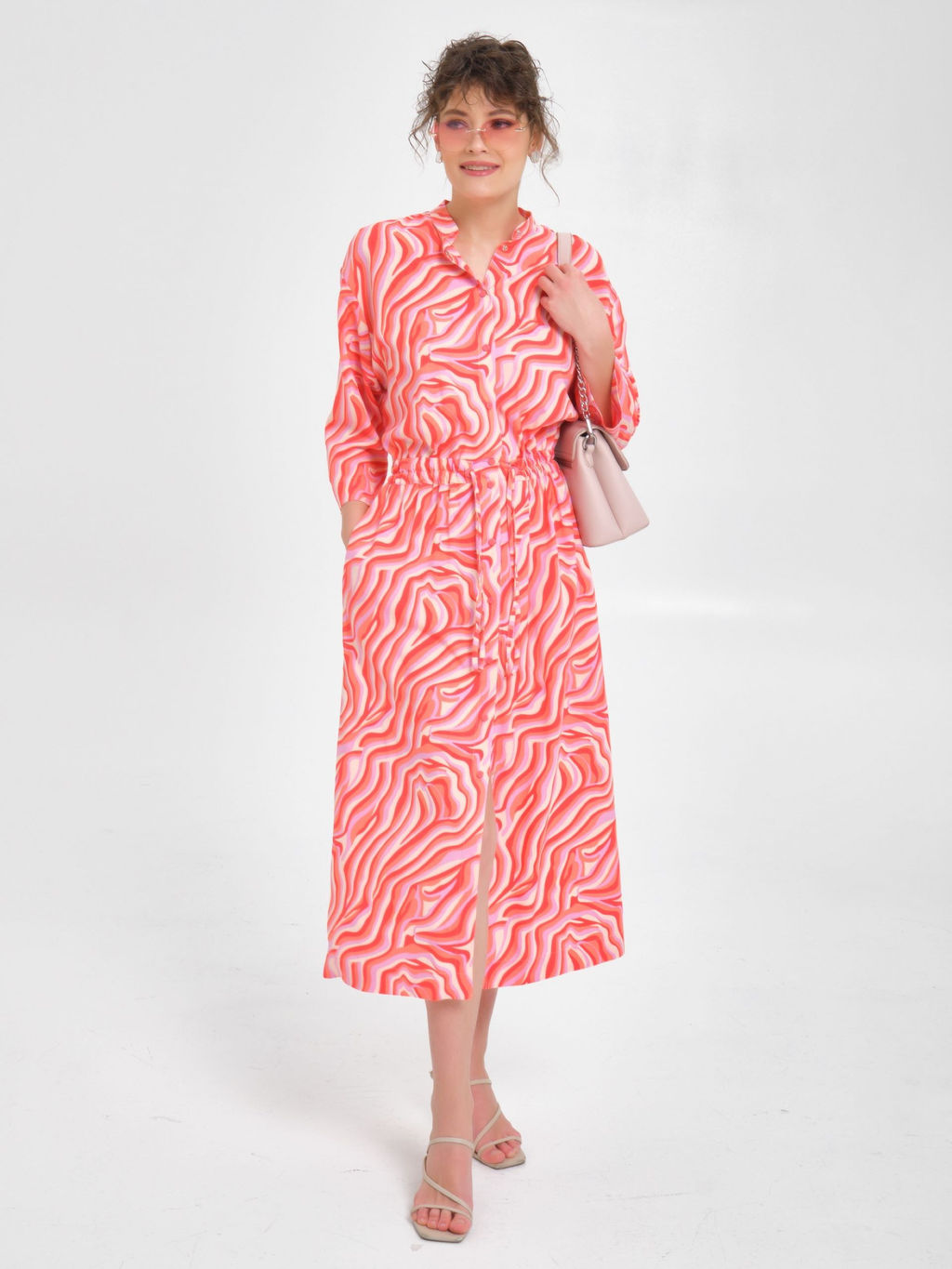 Платье из вискозы с принтом