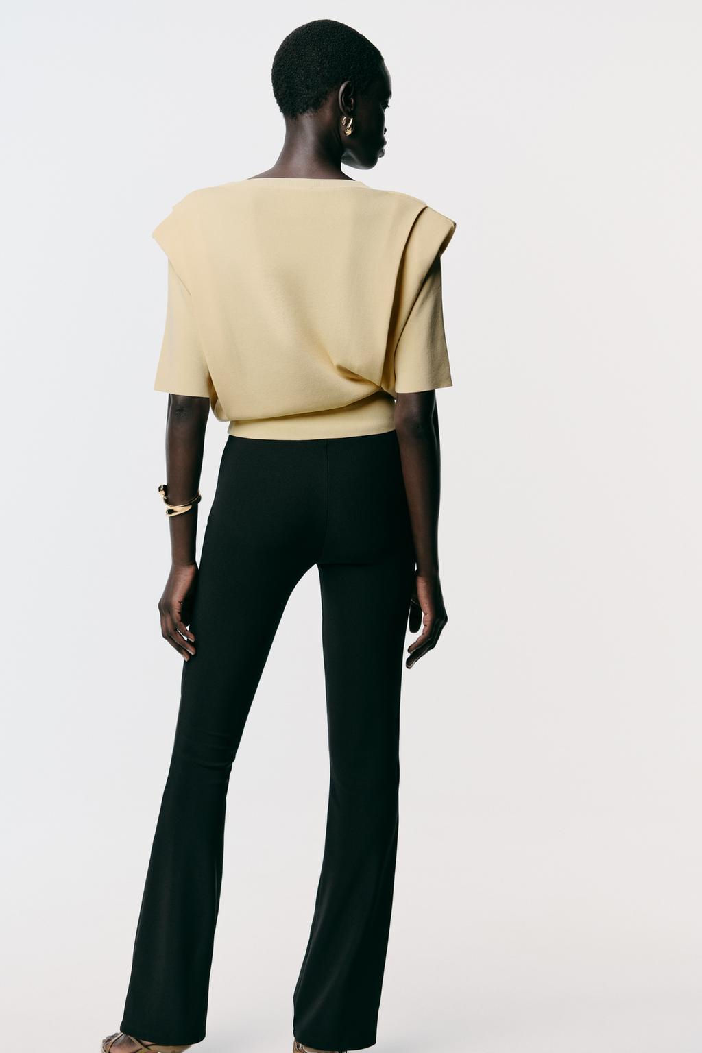 KNIT TOP WITH SHOULDER PADS - Zara фото 5