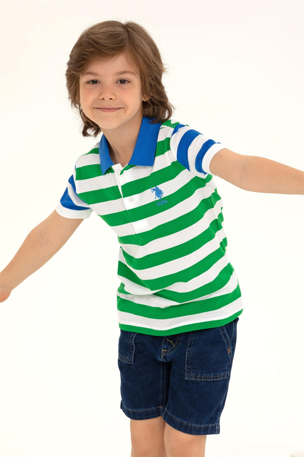 Зеленая футболка с воротником-поло для мальчика Неожиданная скидка в корзине - U.s. polo assn фото 3