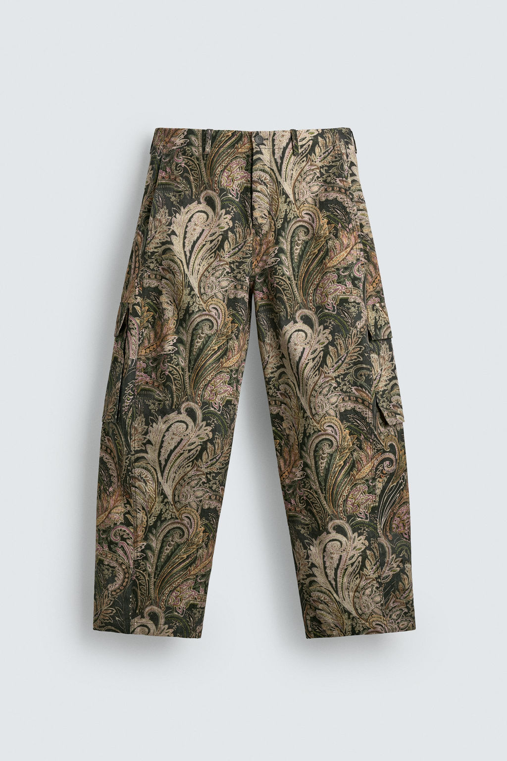 LIMITED EDITION PAISLEY BARREL FIT CARGO TROUSERS - Zara фото 15