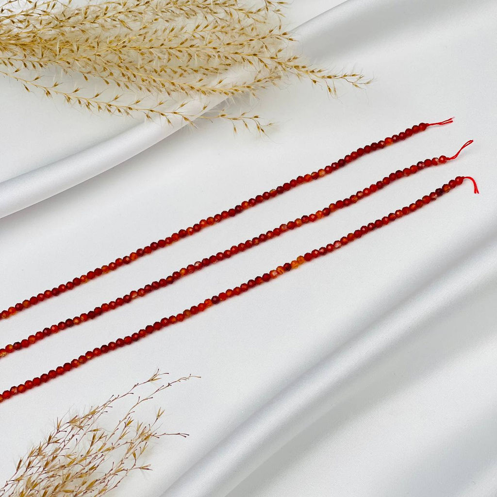 Бусины для украшений из Сердолика (130 бусин)