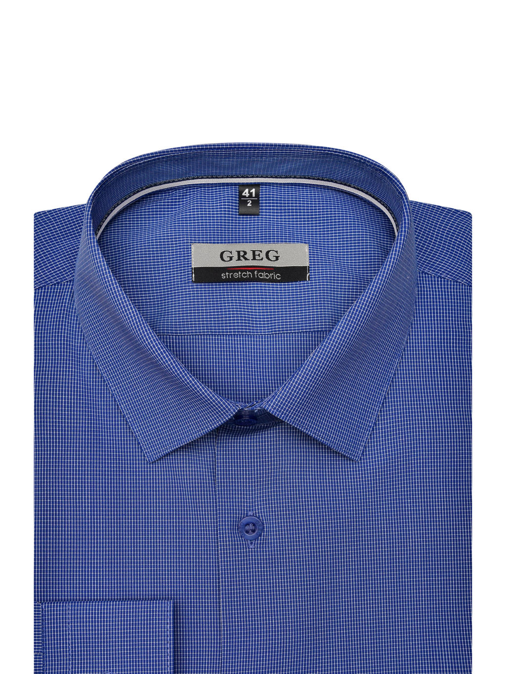 Сорочка мужская длинный рукав GREG 214/237/6176/ZN/1p STRETCH  фото 3