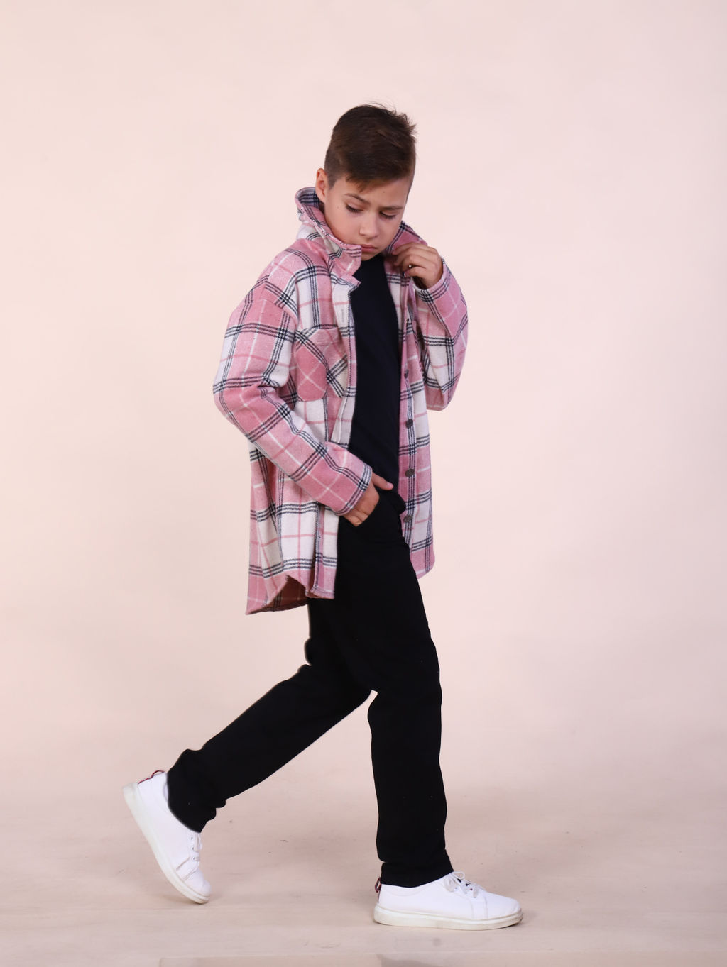 Рубашка Гранж коричневая клетка - Ладошки фото 44