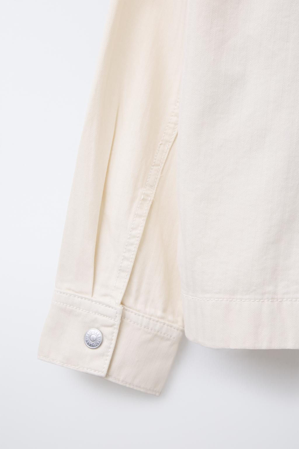 HERRINGBONE HOODED OVERSHIRT - Zara фото 5