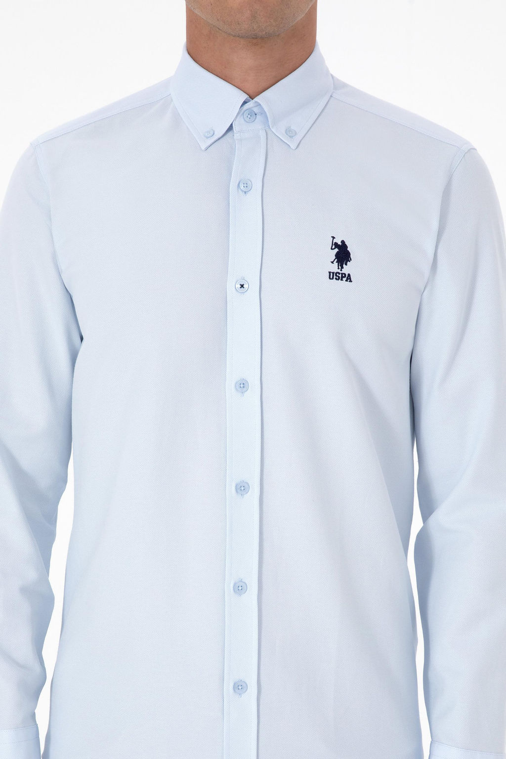 Erkek A__k Mavi Uzun Kollu Basic G_mlek Sepette S_rpriz _ndirim - U.s. polo assn фото 6