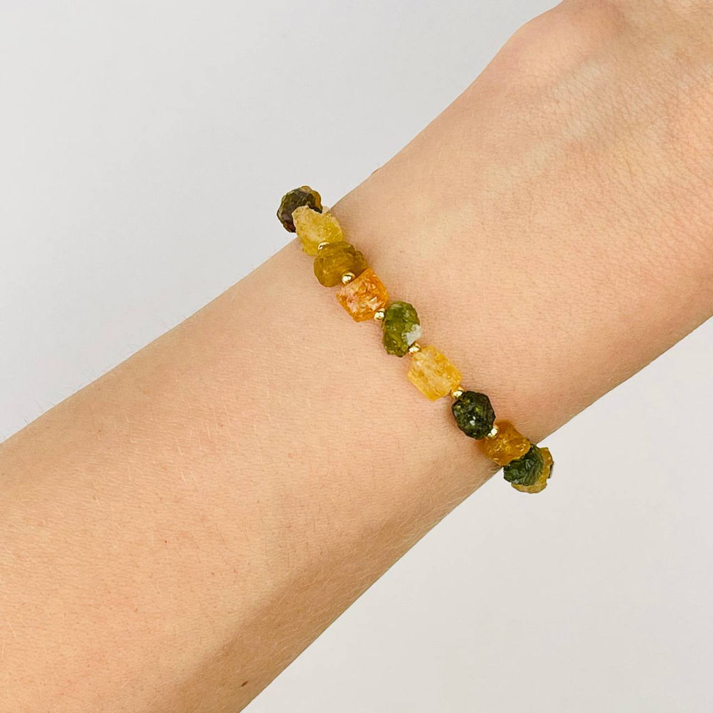 Браслет из Турмалина микс 17 см + - Радуга самоцветов фото 2