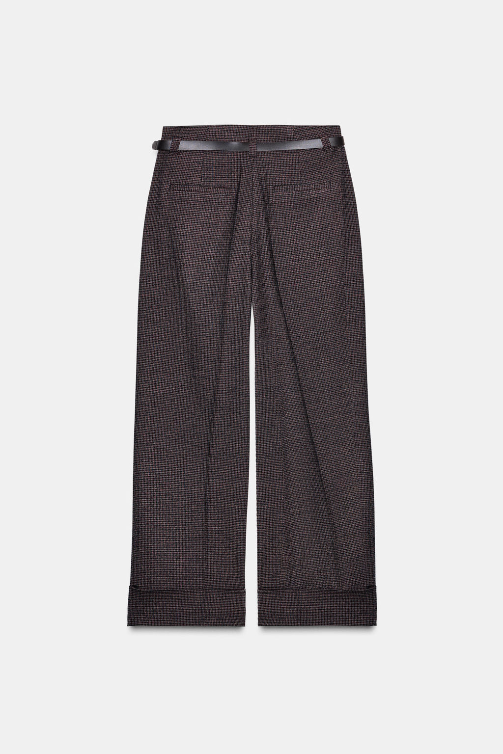 HOUNDSTOOTH TROUSERS WITH BELT - Zara фото 8