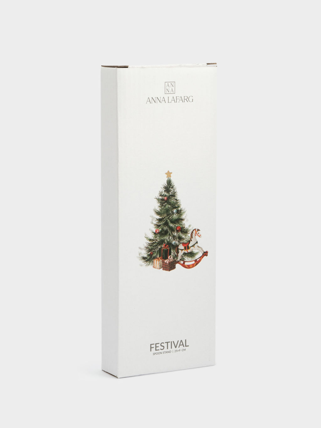 Подставка под ложку, 25х9 см, керамика, красная, Лошадка у елки, Festival - Anna lafarg фото 6