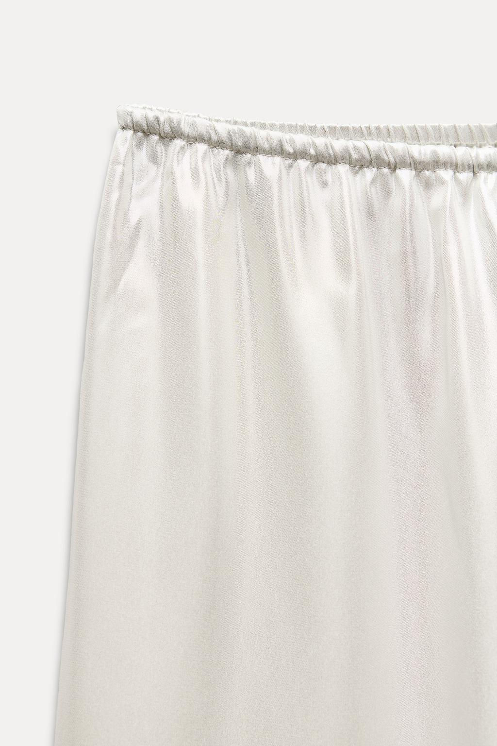 FOIL PYJAMA-STYLE TROUSERS - Zara фото 6
