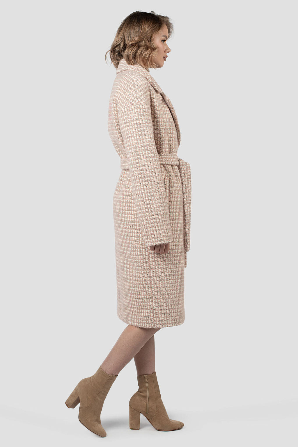 01-12117 Пальто женское демисезонное (пояс) - El podio фото 4