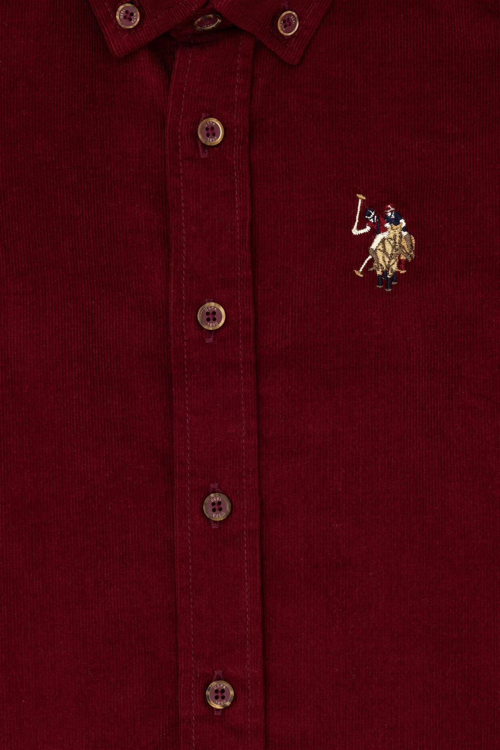 Бордовая рубашка с длинным рукавом для мальчика - U.s. polo assn фото 3
