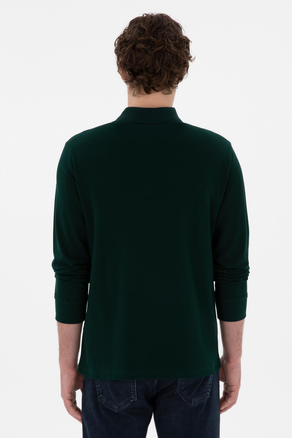 Мужская темно -зеленая базовая толстовка Неожиданная скидка в корзине - U.s. polo assn фото 5