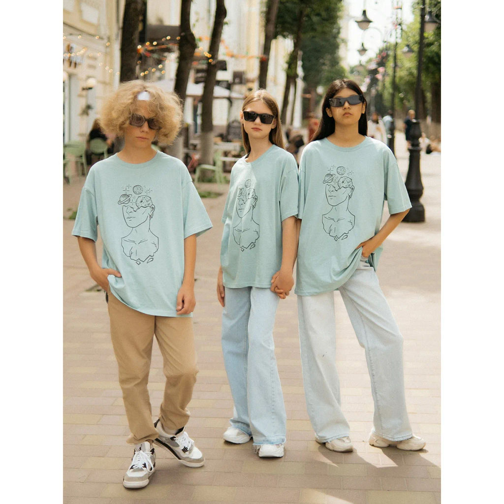 Футболка оверсайз кулирка 1657100302 - Youlala фото 9