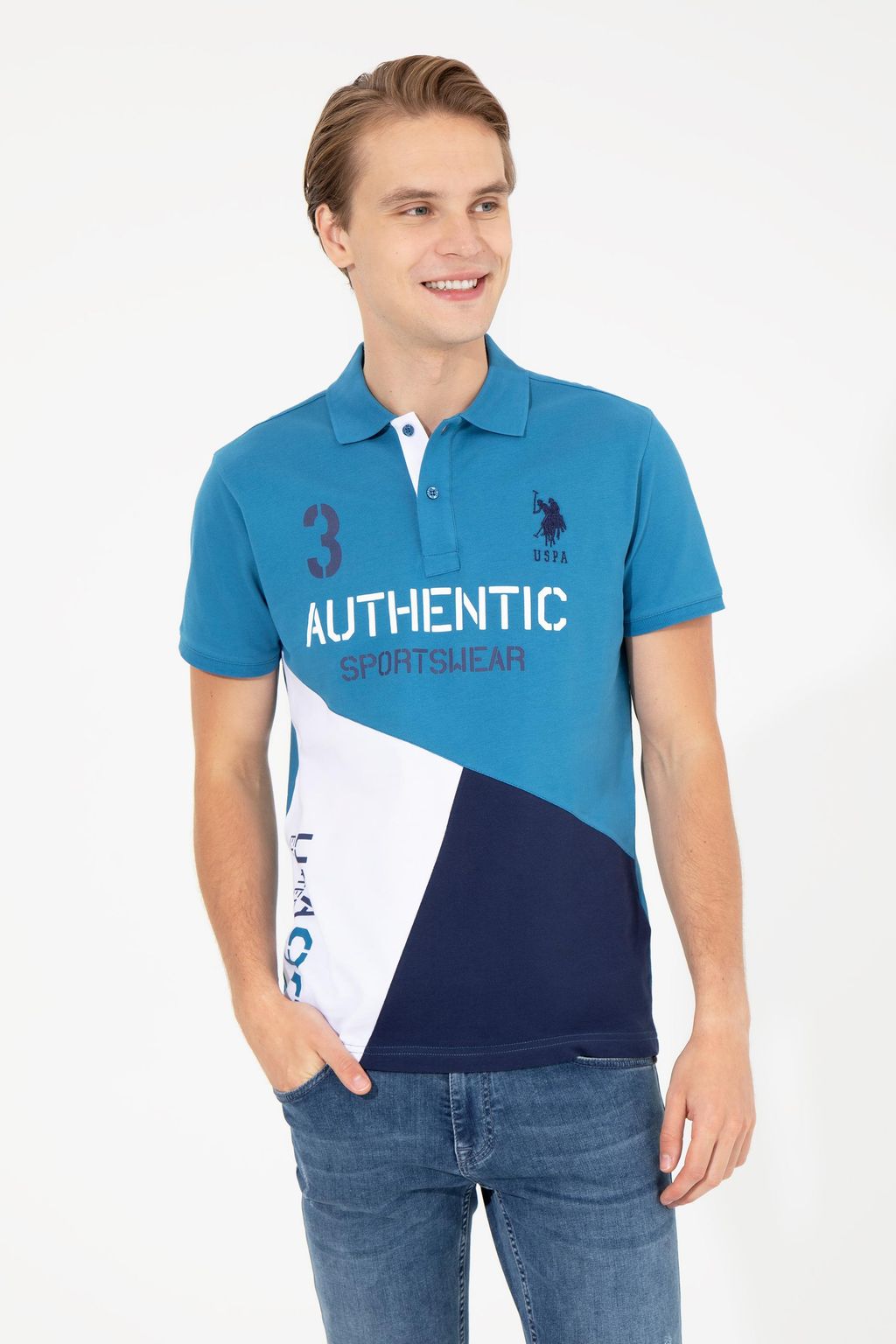U. S. Polo Assn Мужская футболка-поло Petrol - U.s. polo assn фото 4