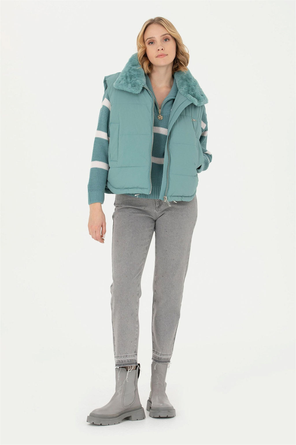 Женский мятный жилет Неожиданная скидка в корзине - U.s. polo assn фото 4