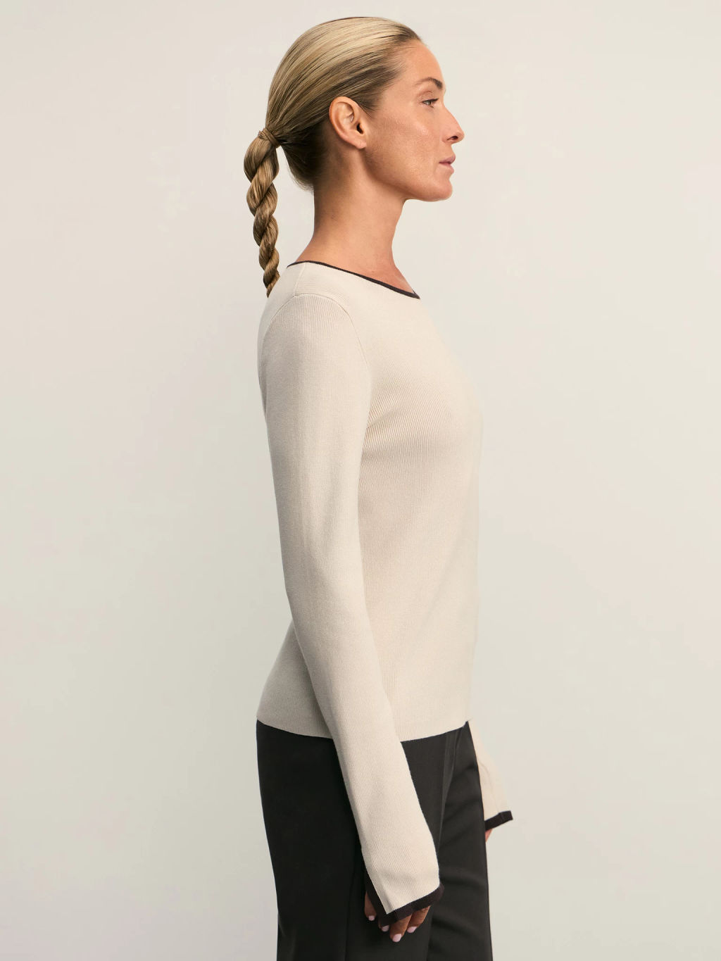 Джемпер с контрастными окантовками / Zarina  фото 4