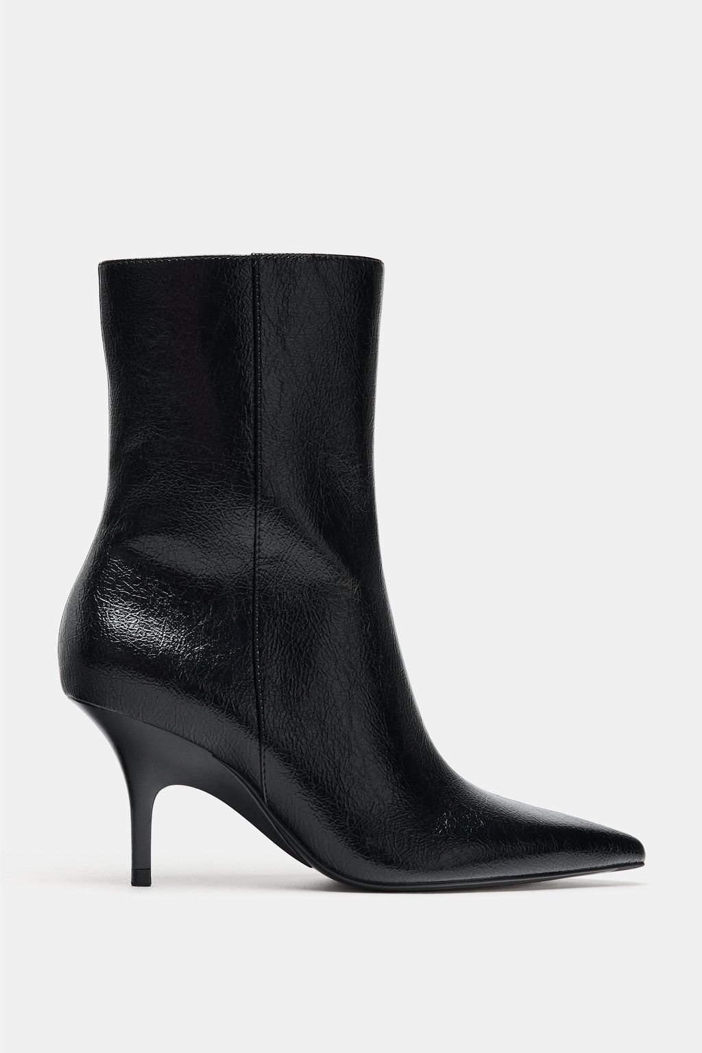 CRACKLED HEEL ANKLE BOOTS - Zara фото 7
