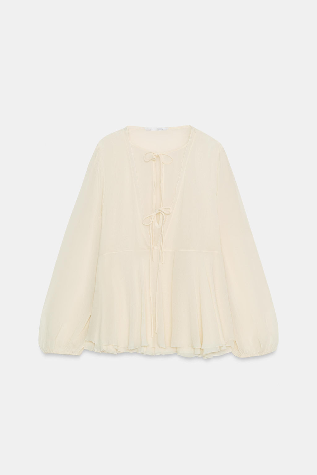 BLUSA VOLANTES ZW COLLECTION / Crudo - Zara фото 7