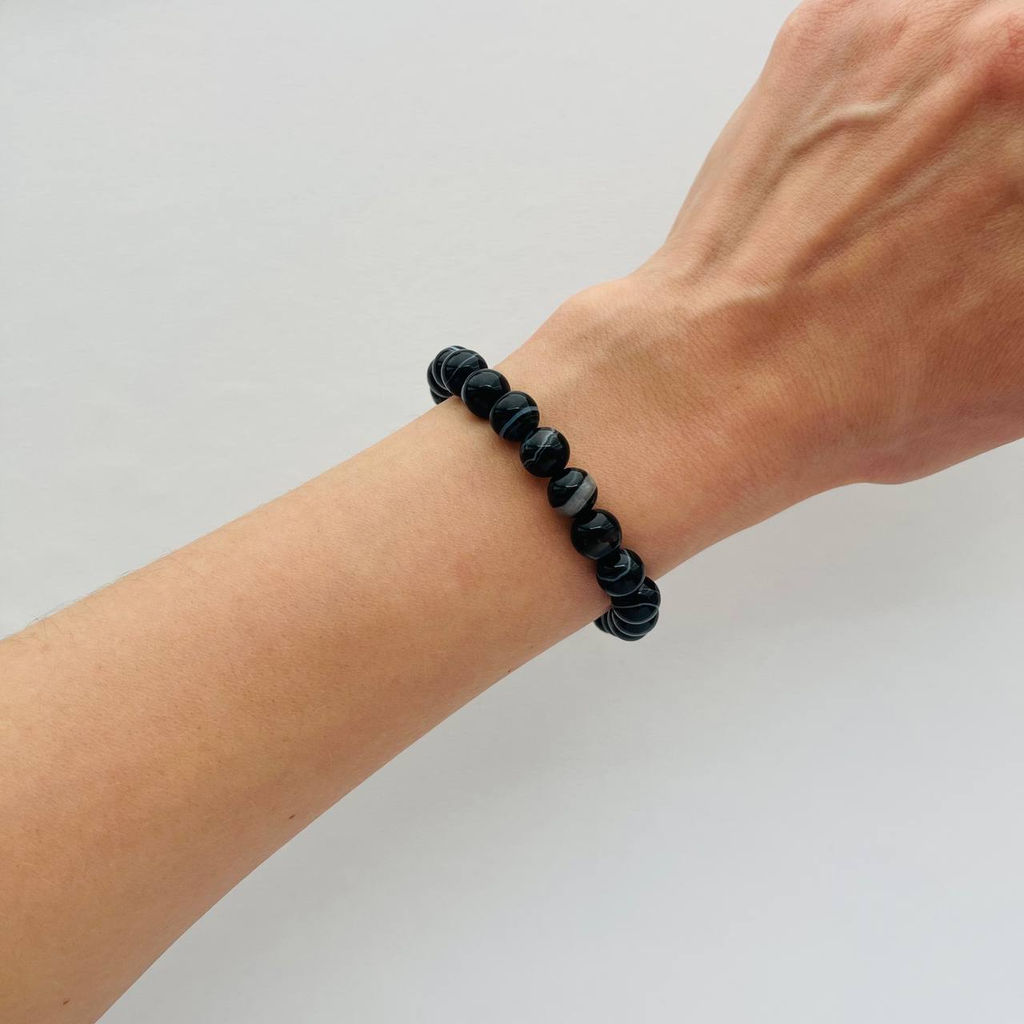 Браслет из полосатого Агата 17 см