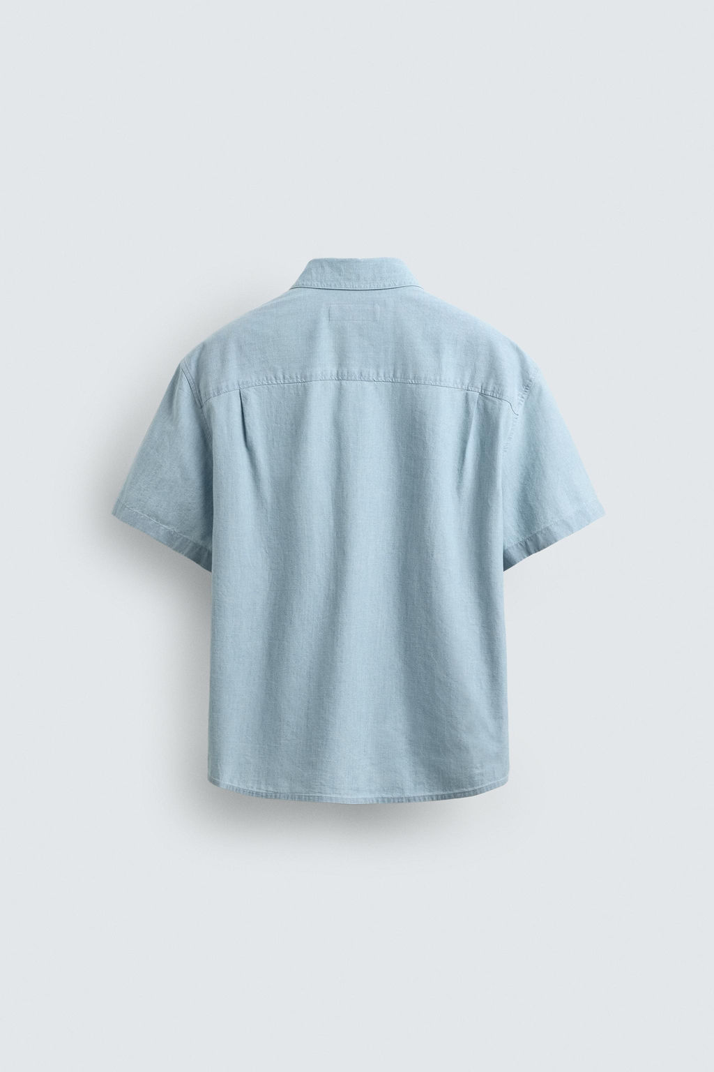 CAMISA CHAMBRAY BOLSILLOS / Azul claro - Zara фото 8