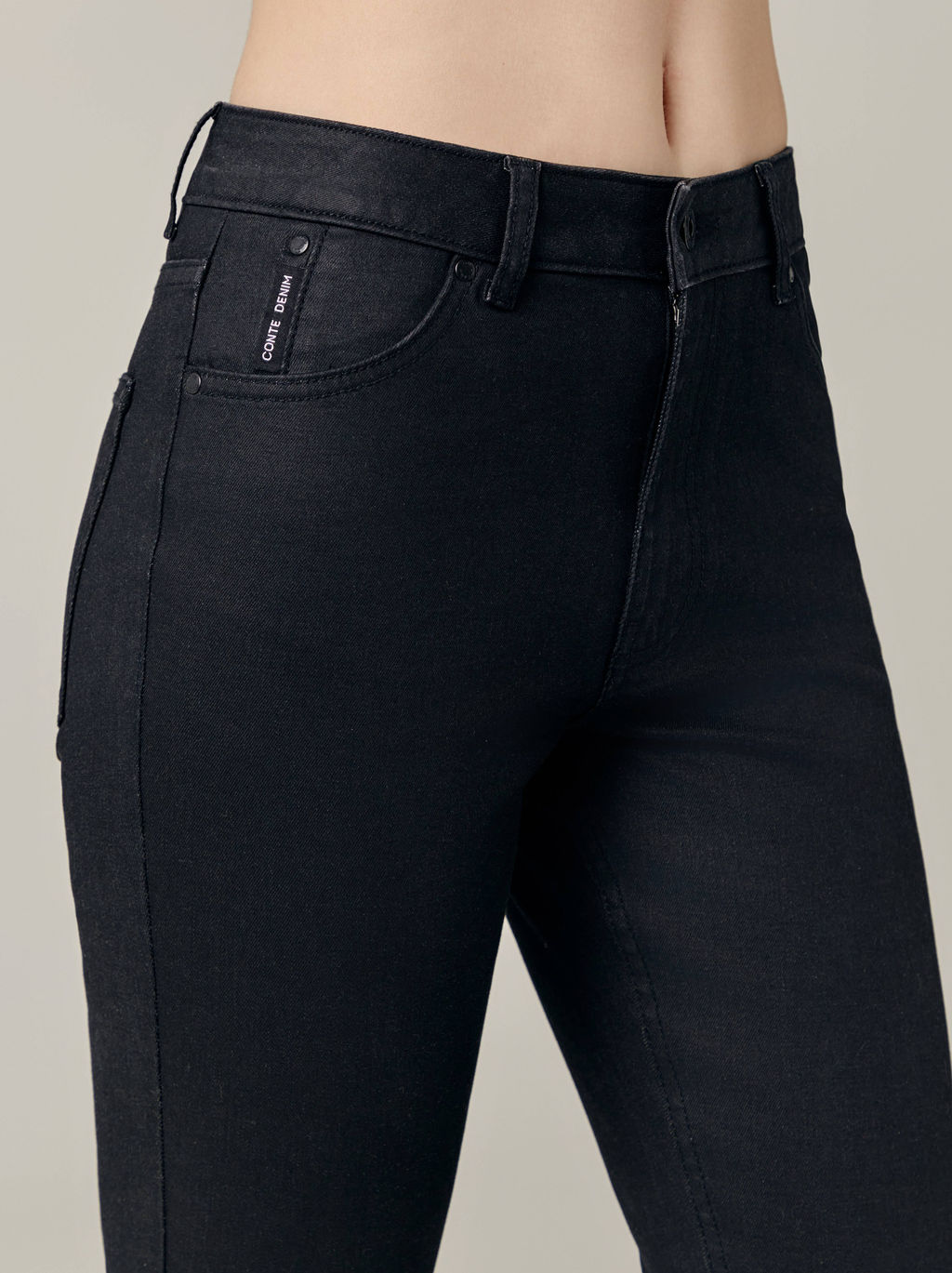 CONTE CON-700 Черные джинсы skinny с матовым напылением black - Conte elegant фото 3