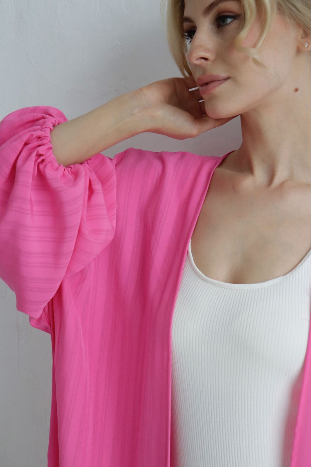 9571 Кимоно длинное розовое - Martichelli фото 6