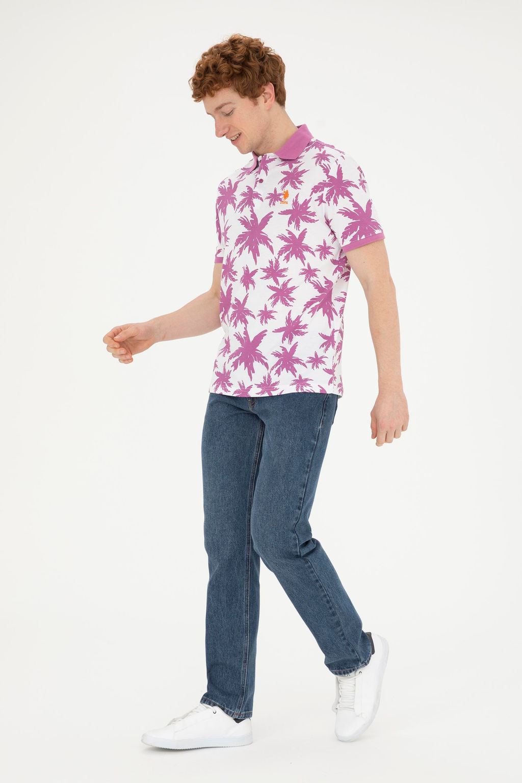 Мужская фиолетовая футболка Неожиданная скидка в корзине - U.s. polo assn фото 4