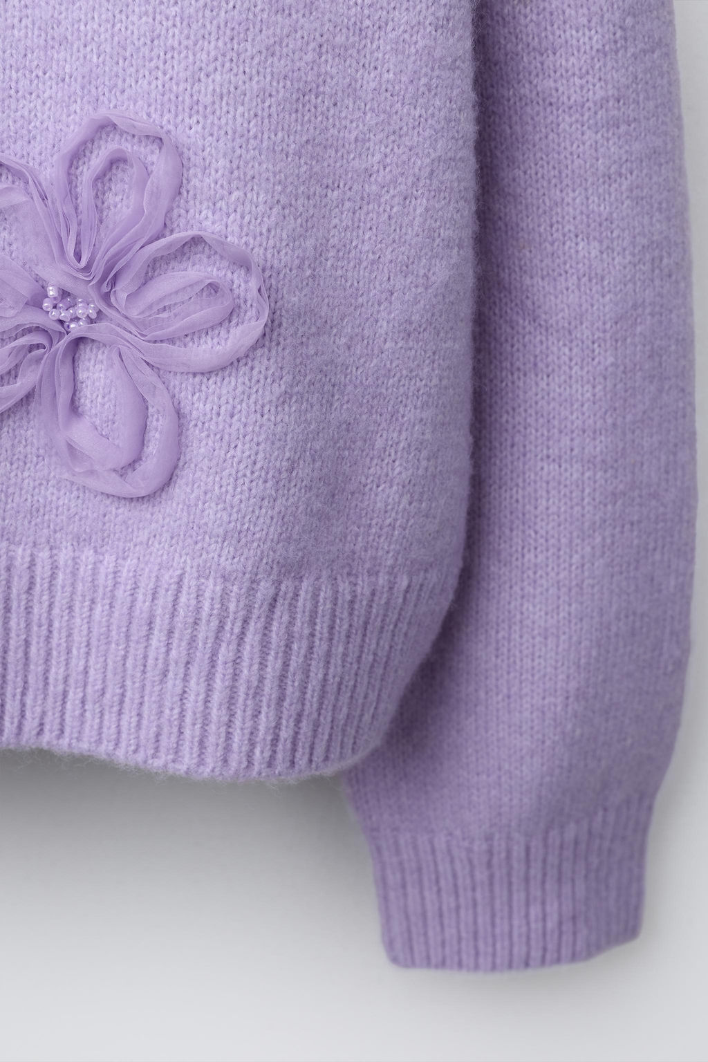 TULLE FLOWER KNIT SWEATER - Zara фото 4