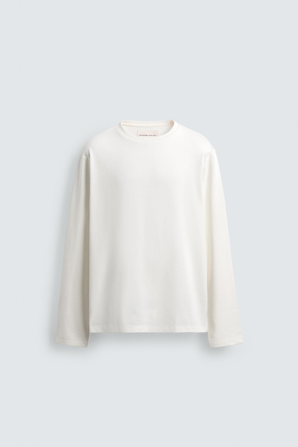 CAMISETA MEDIUM WEIGHT MANGA LARGA / Blanco - Zara фото 6