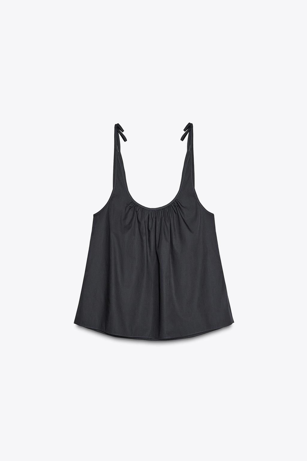DRAPED POPLIN TOP - Zara фото 6