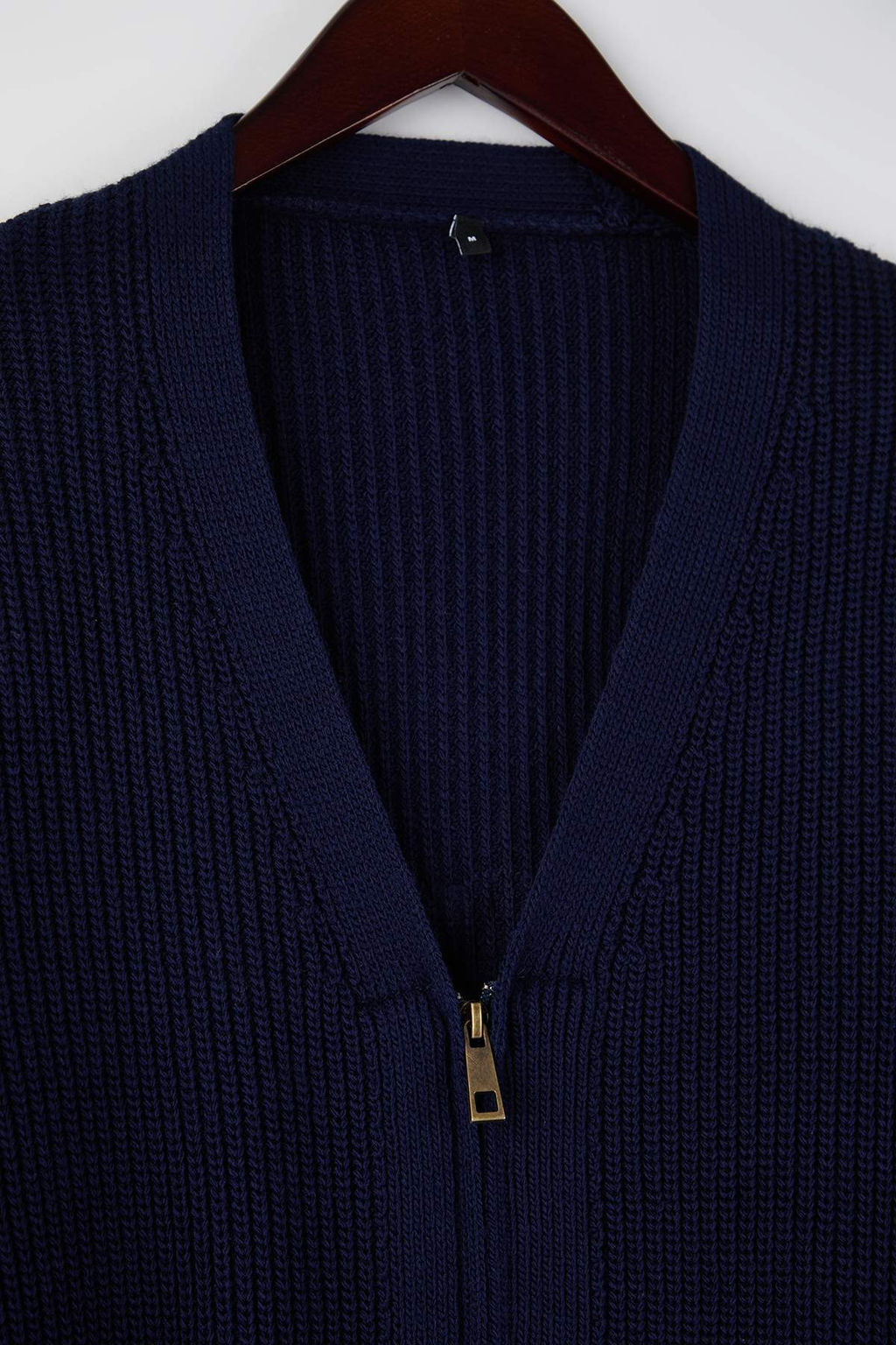 Lacivert Regular V Yaka Fermuarl? Duz H?rka TMNAW26HI00005 - Trendyolmilla фото 2