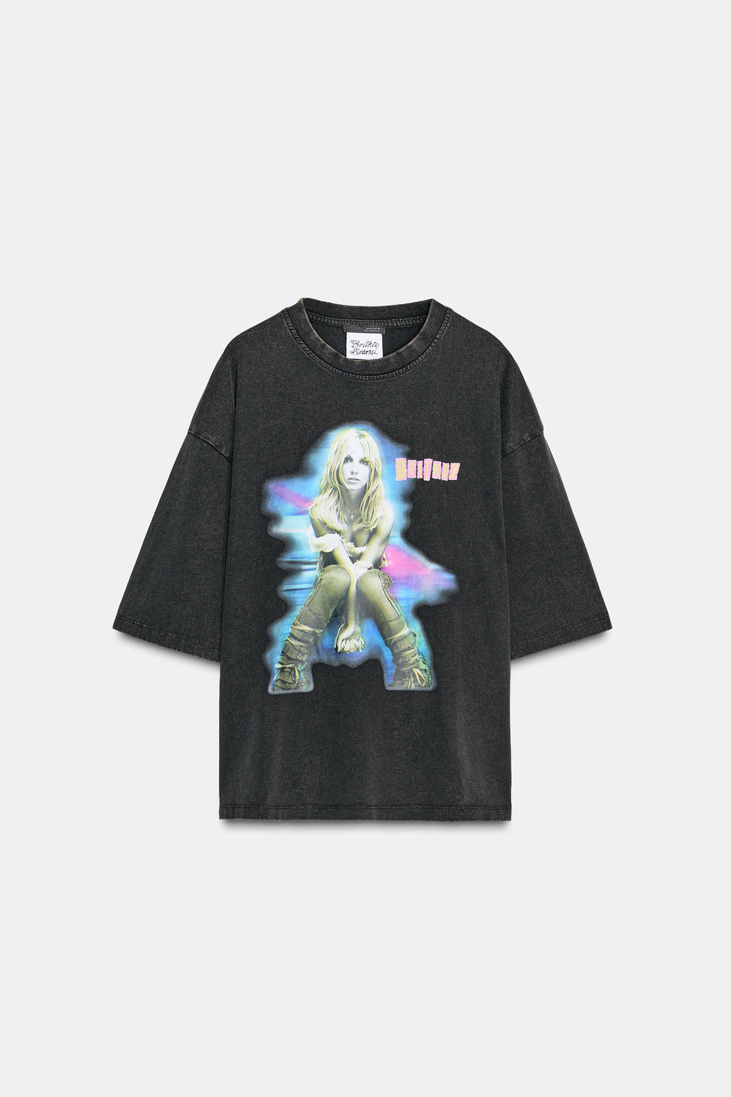 BRITNEY SPEASRS FADED-EFFECT T-SHIRT - Zara фото 7