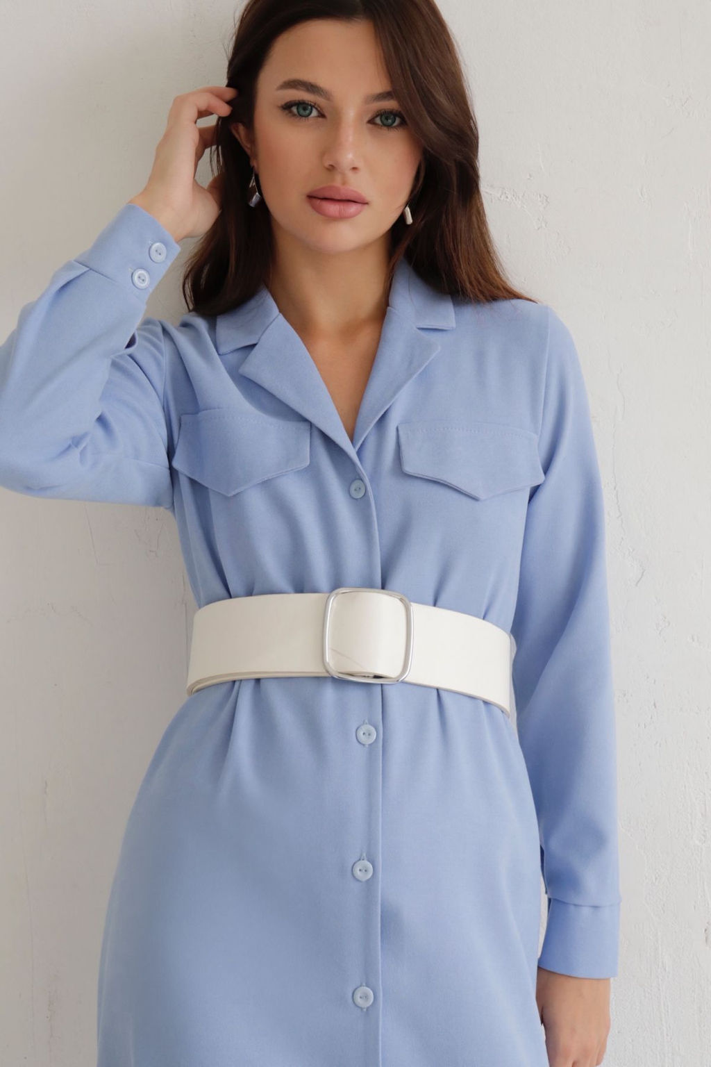 Платье-рубашка с английским воротником - Martichelli фото 265