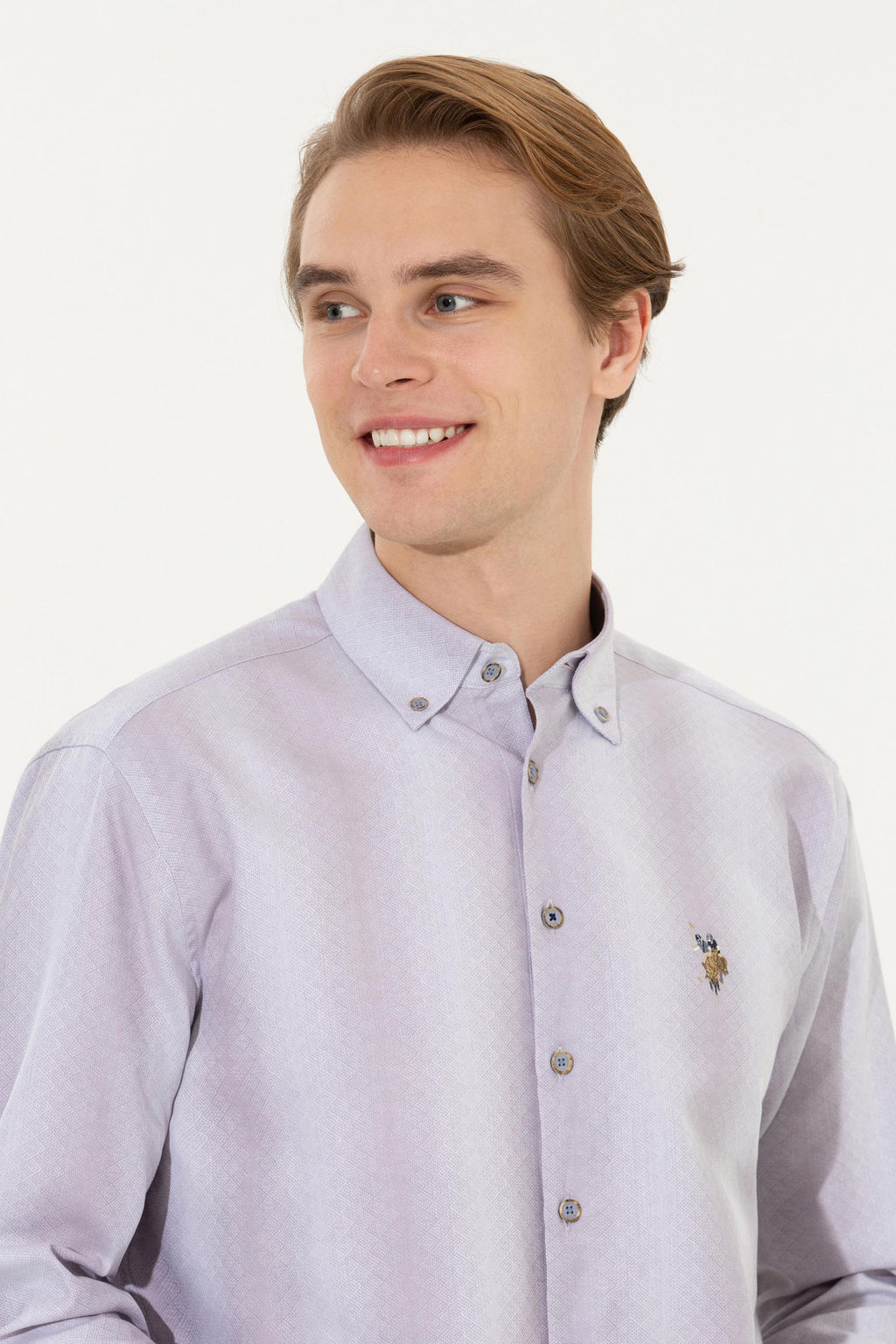 U. S. Polo Assn Мужская серая рубашка с длинным рукавом - U.s. polo assn фото 14