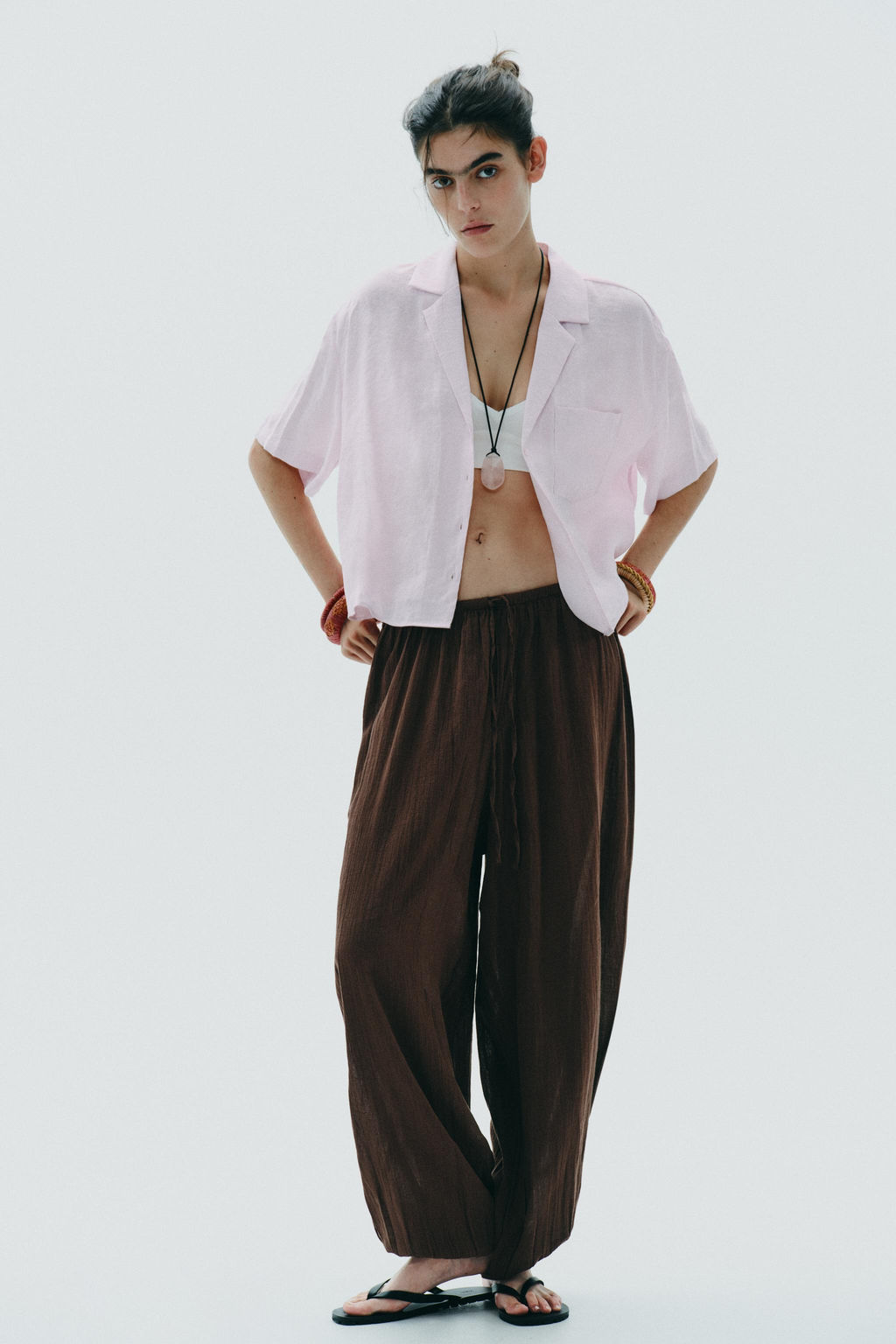 FLOWING SHIRT WITH POCKET - Zara фото 25