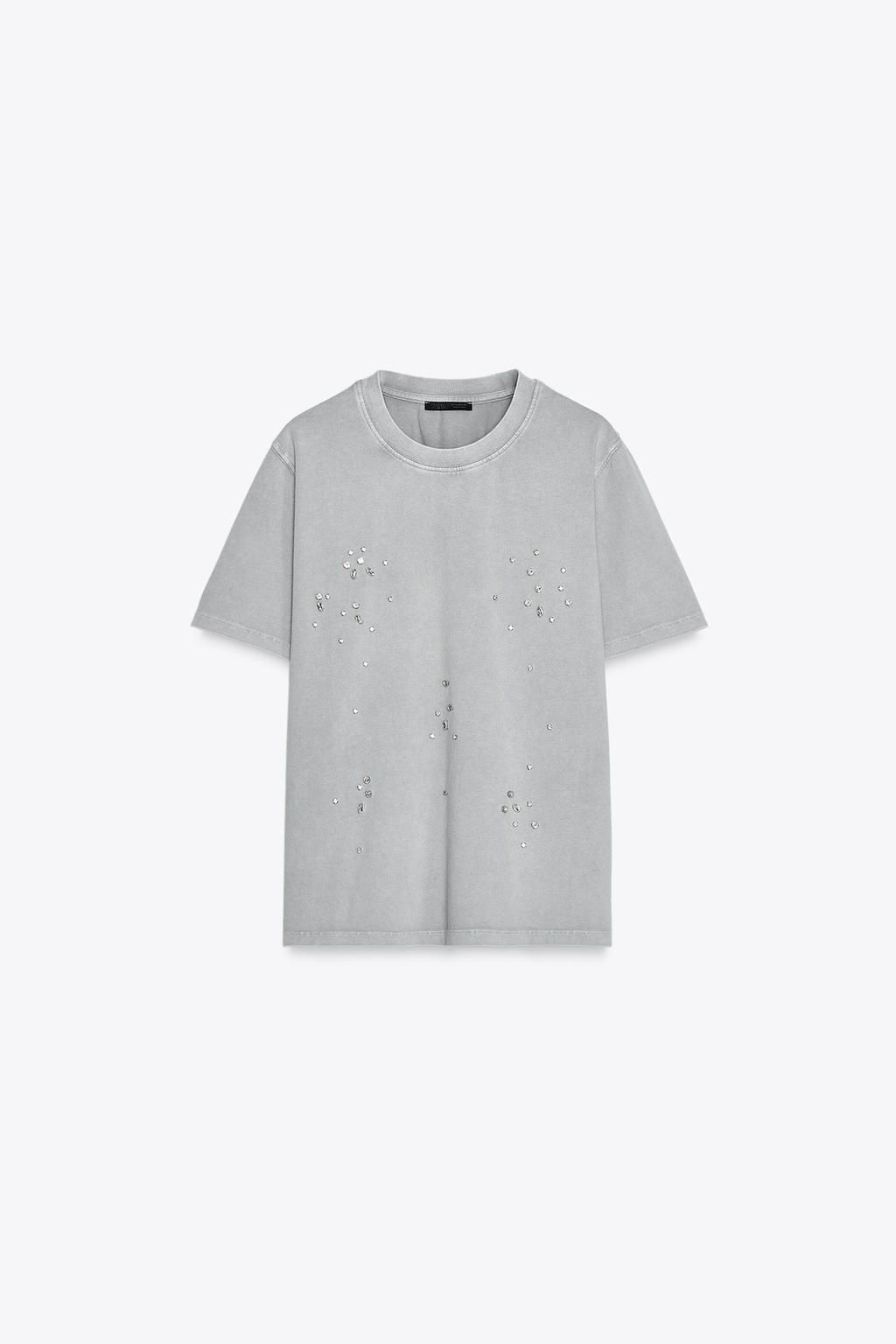 JEWEL FADED-EFFECT T-SHIRT - Zara фото 5