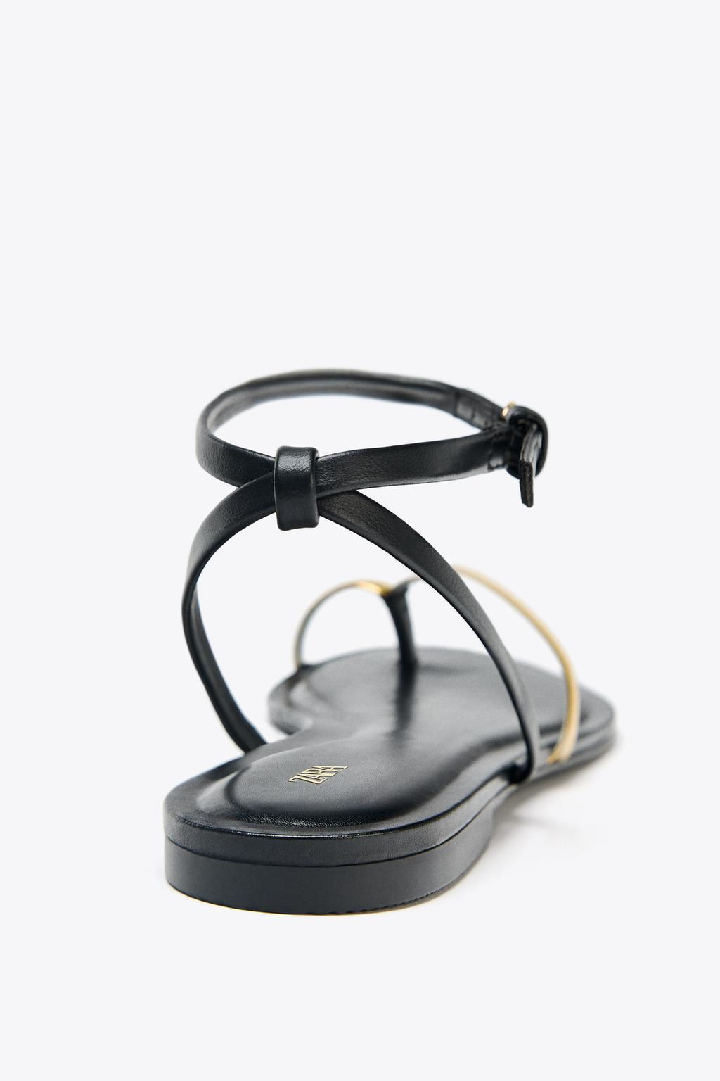 FLAT SANDALS WITH DETAIL - Zara фото 11