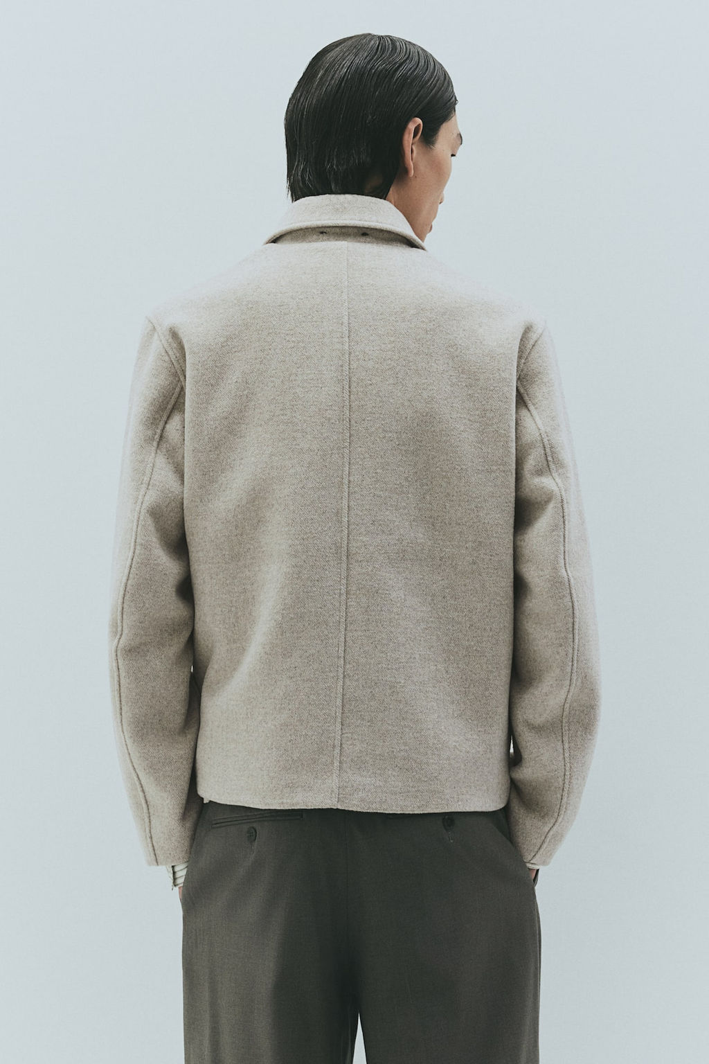 Chaqueta camisera en mezcla de lana Regular Fit - H&m фото 4