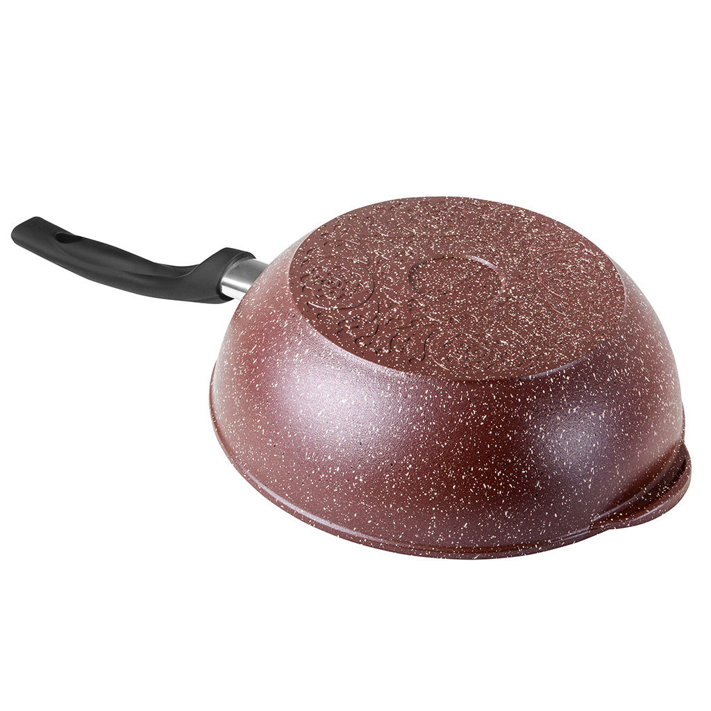Сотейник с антипригарным покрытием д24см Шоколад, h8,2см, s0,4см, ручка из термостойкого пластика, стеклянная крышка с пароотводом, подарочная упаковка (Россия) - Домашняя мода фото 5