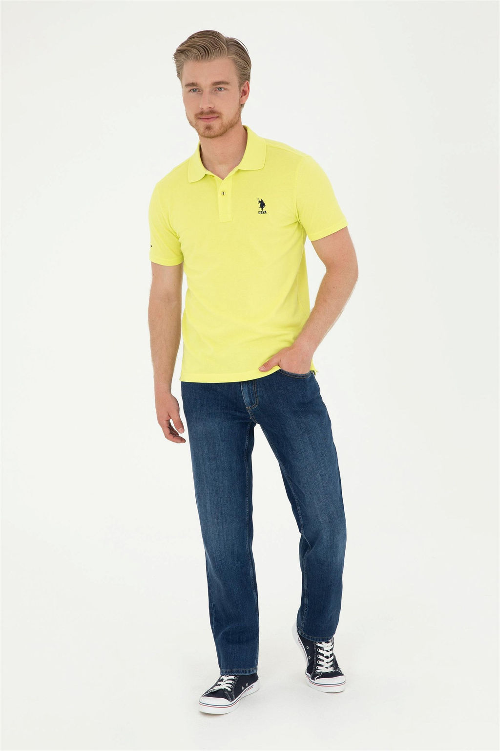 U. S. Polo Assn / Мужские сиреневые джинсовые брюки - U.s. polo assn фото 3