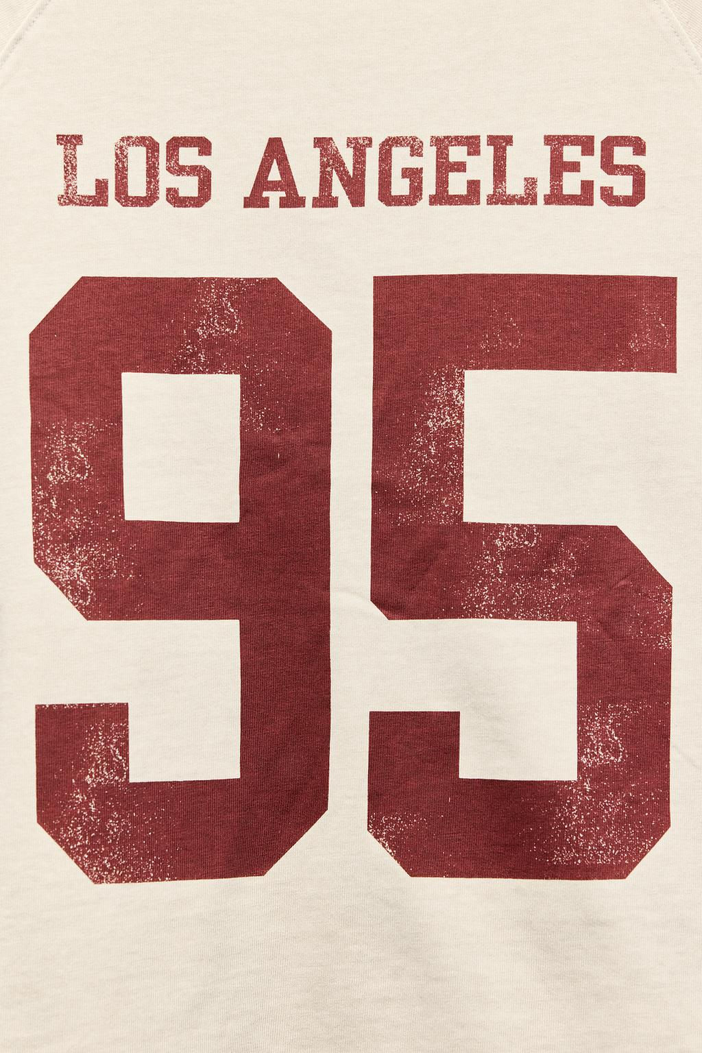 VARSITY WASHED EFFECT T-SHIRT - Zara фото 8