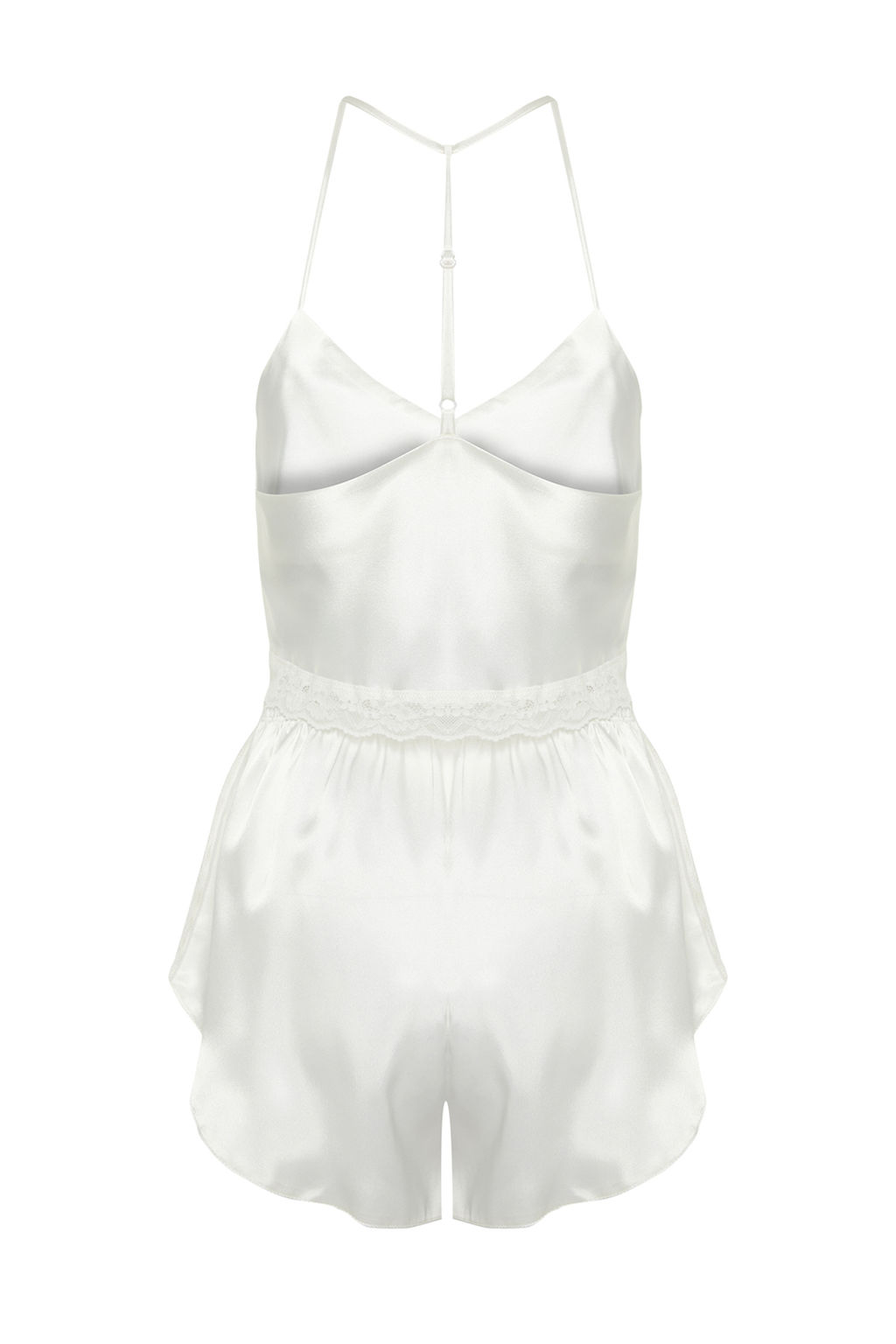 Trendyolmilla Siyah Dantelli Ip Ask?l? Crop Saten Sortlu Dokuma Pijama Tak?m? THMSS22PT0264 фото 18