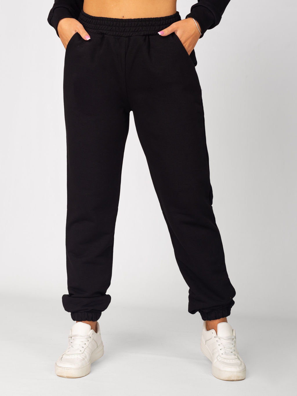 Брюки женские футер 3-х нитка петля "МОНЕ" ЧЕРНЫЙ