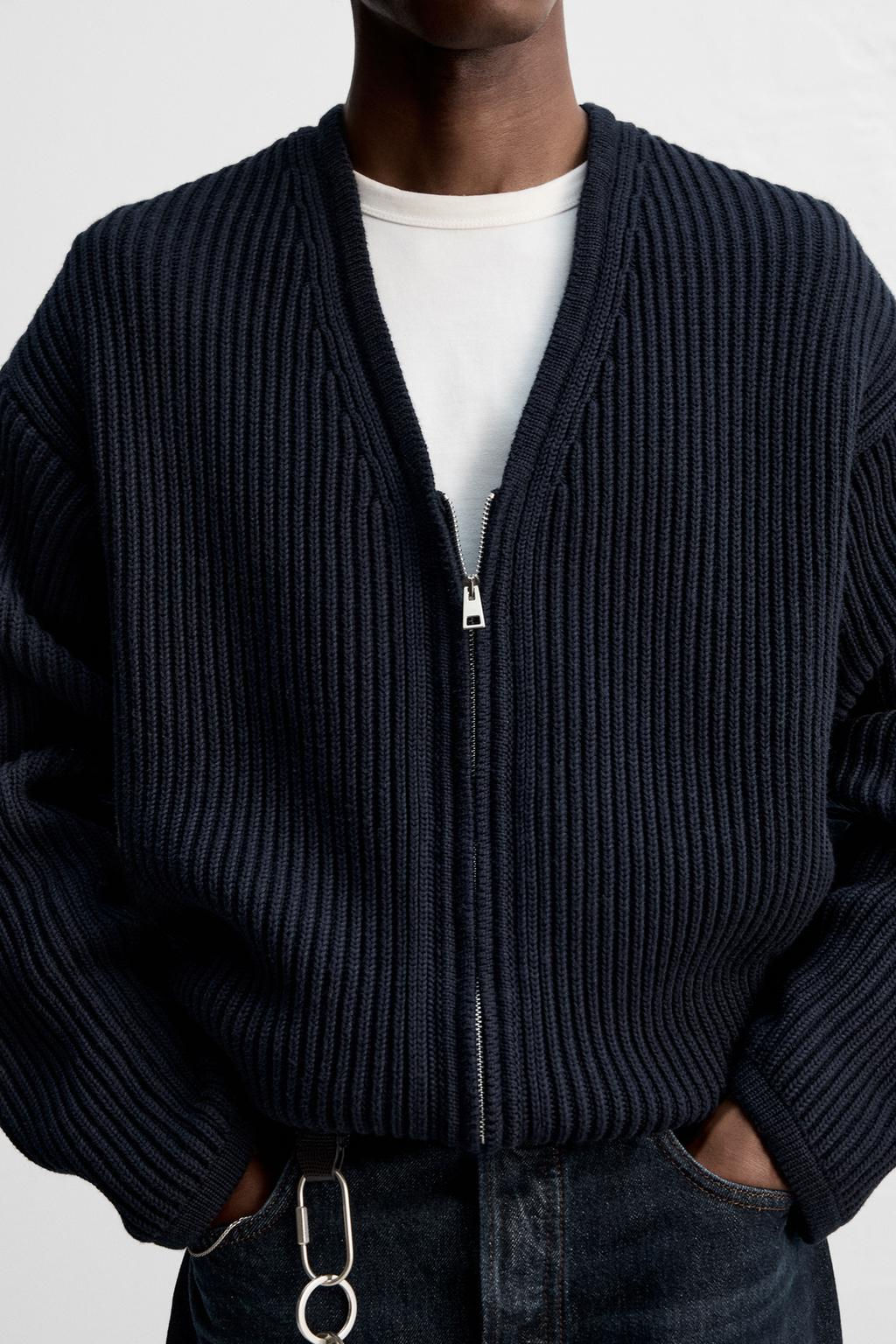ZIP-UP TEXTURED CARDIGAN - Zara фото 6