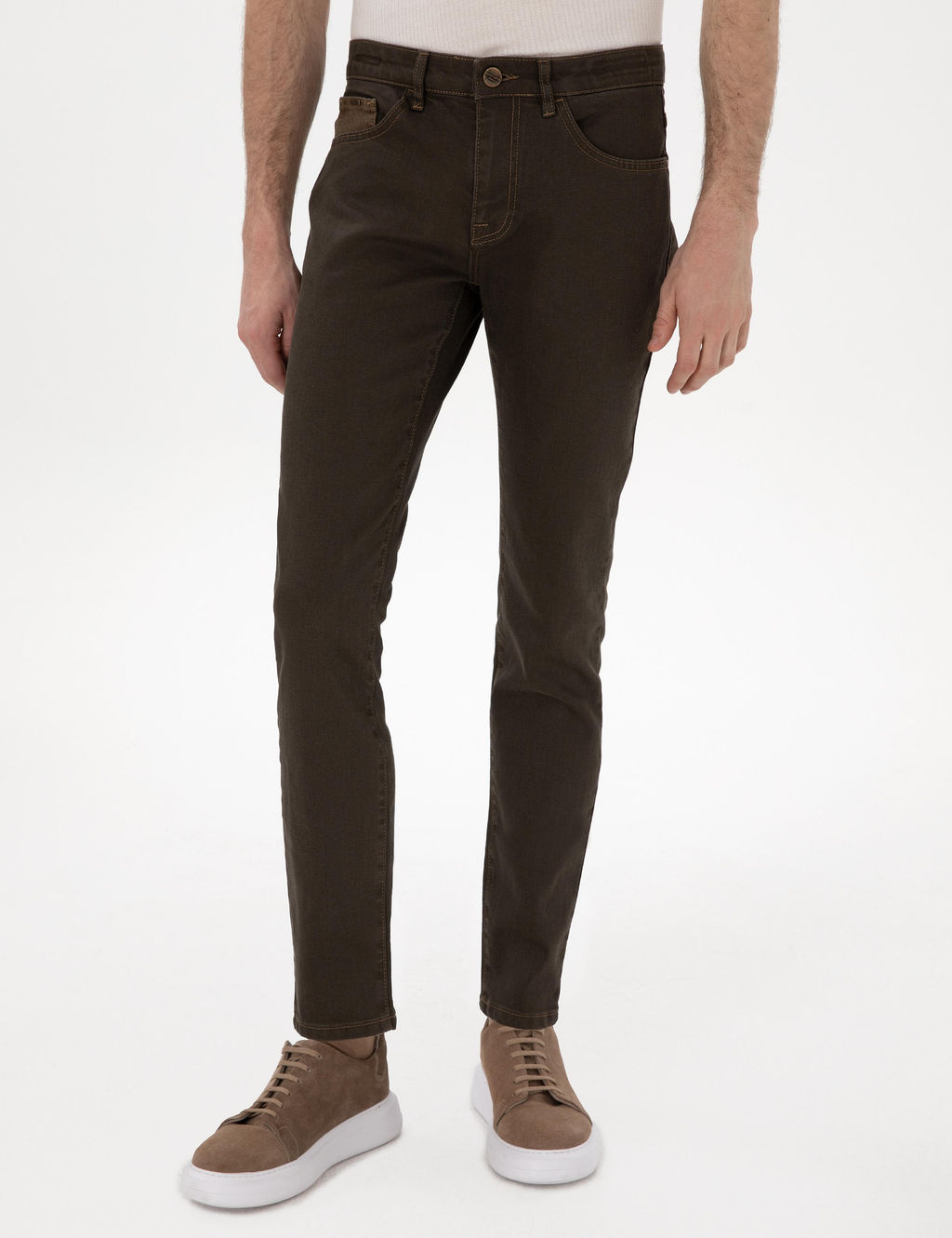 Kahverengi Slim Fit Jean Pantolon - Pierre cardin фото 2