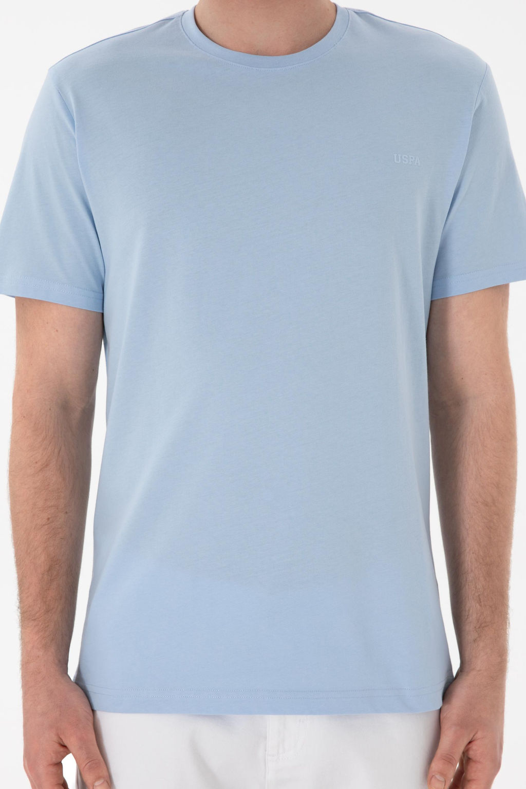 Erkek Regular Fit Bisiklet Yaka A__k Mavi Basic Ti__rt Sepette S_rpriz _ndirim - U.s. polo assn фото 7