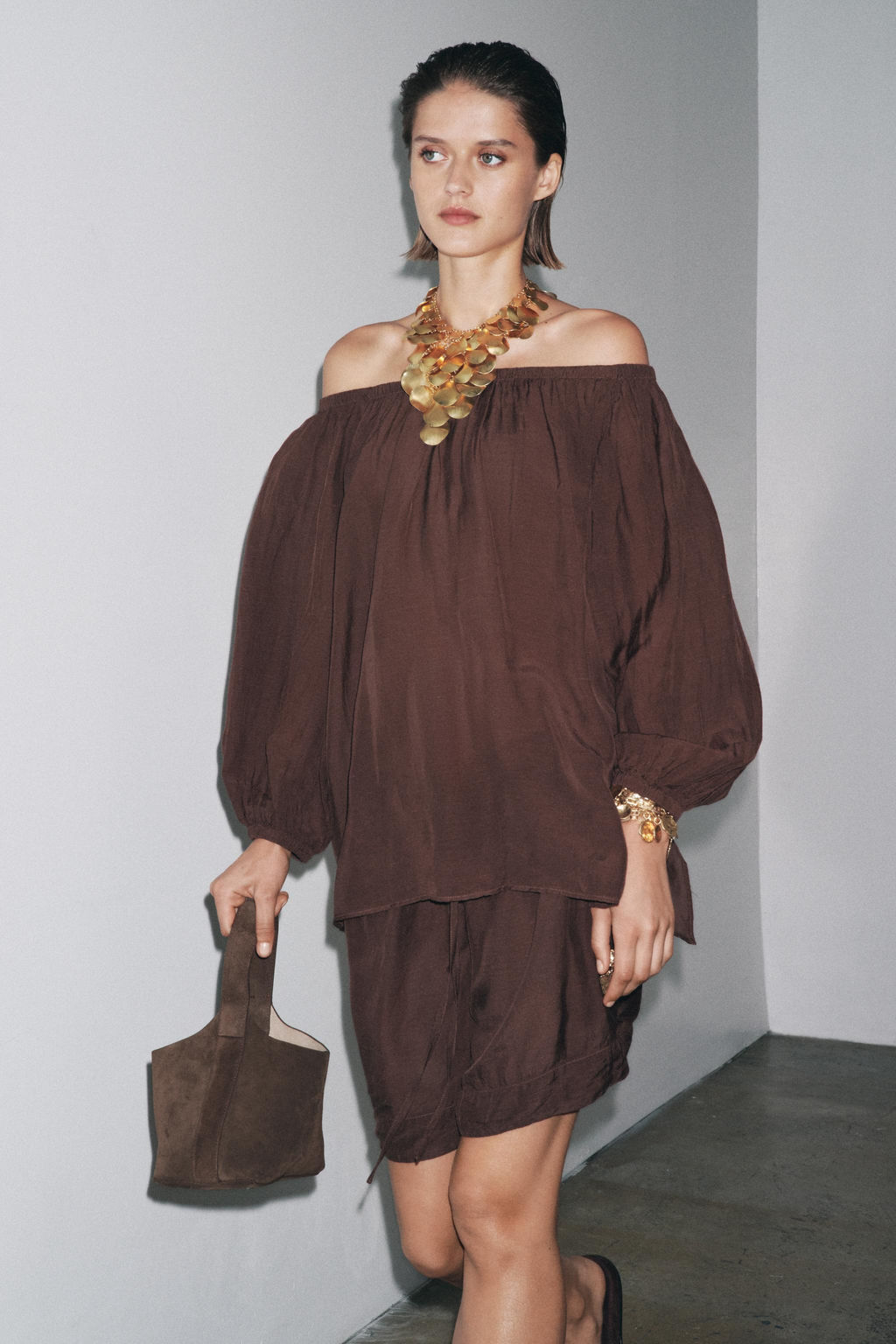 ZW COLLECTION OFF-THE-SHOULDER TOP - Zara фото 2